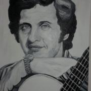 portrait joe dassin huile