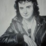portrait michel sardou huile