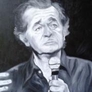 portrait serge reggiani huile