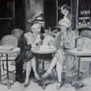 la terrasse huile montmartre