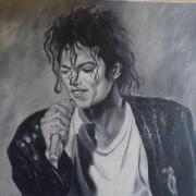 portrait mickael jackson huile