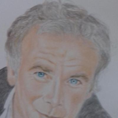 portrait franck dubosc crayon couleurs