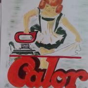 affiche publicitaire des fers a repasser calor