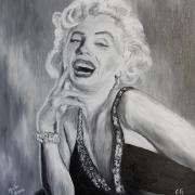 portrait marilyn monroe huile