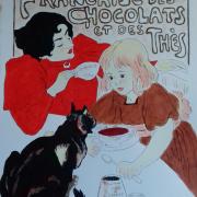 affiche publicitaire de la compagnie the ou cafe