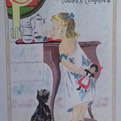 affiche publicitaire du chocolat poulain