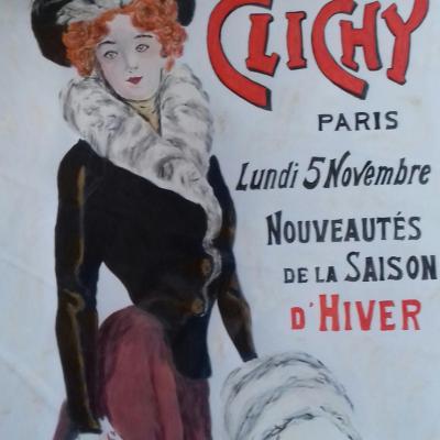 affiche publicitaire du magasin a la mode clichy